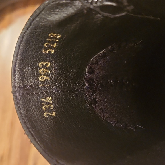 Black Genuine Leather Ankle Boots, size 6 - Picture 5 of 8